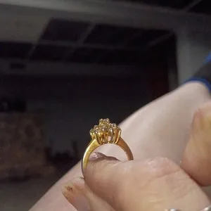 Authentic The Celestial Cluster Radiant Gold Veil Ring
