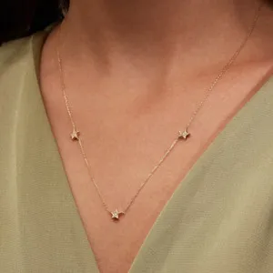 Authentic Celestial Starlight Alignment Diamond Station Talisman - 14K Gold Plated Constellation Amulet