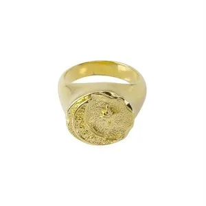 Authentic Moonlit Guardianship: A Celestial Signet Ring