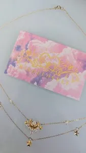 Authentic Celestial Gold‑Plated Star & Moon Amulet Necklace