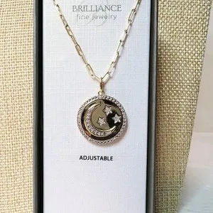 Authentic Celestial Radiance Lunar Star Gold-Plated Talisman