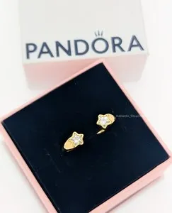 Authentic 100% Authentic PANDORA 14k Gold Plated Shooting Stars Open Ring 163582C01