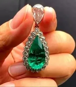 Authentic The Verdant Heart: Pear-Cut Emerald Hued Talisman