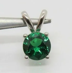 Authentic Empowerment's Emerald Whisper: Solitaire Green White Gold Plated Harmony