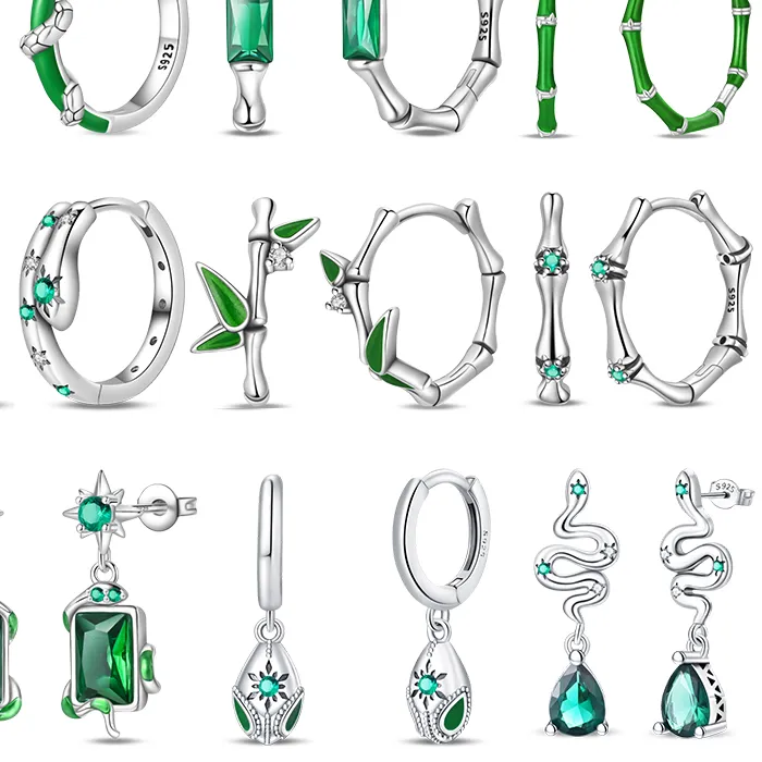Authentic Lucky Serpentine Charm Earrings - Serene Protection & Abundance