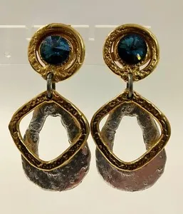 Authentic Celestial Mist Smokey Blue Etheric Dangle Earrings