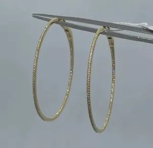 Authentic Radiant Luminary Clip-On Hoops in 14K Yellow Gold Finish