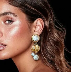 Authentic Eternal Amun: Golden Dangle Earrings of Sacred Alignment