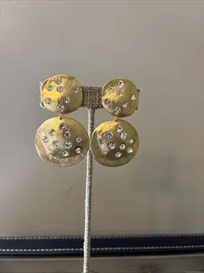 Authentic Eternal Radiance: 90's Vintage Gold Plated Clip On Earrings
