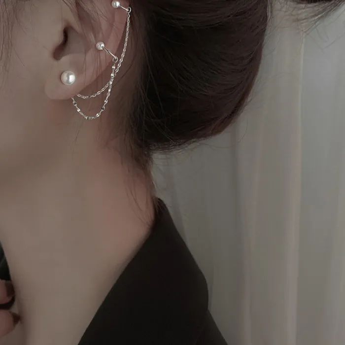 Authentic Celestial Cascade Pearl Ear Cuffs