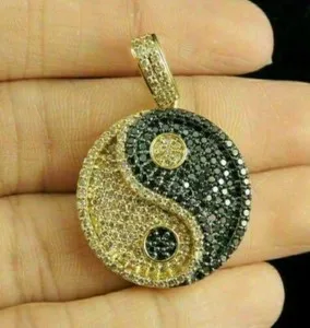 Authentic Radiant Solar Bloom: The 14kt Gold-Plated Feng Shui Manifestation Pendant