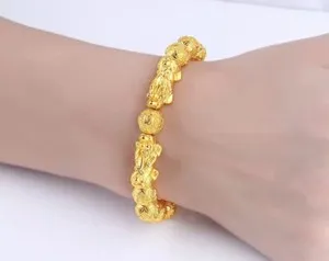 Authentic ! Feng Shui Pixie Obsidian Beads Gold Plated For GOOD LUCK Great Quality