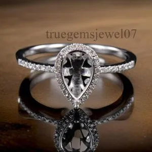Authentic The Celestial Vessel Pear Cut Semi Mount Ring