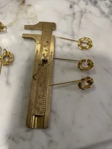 Authentic 22 VTG Gold Plated Cameo Cab 8x6mm Stick Pins Settings