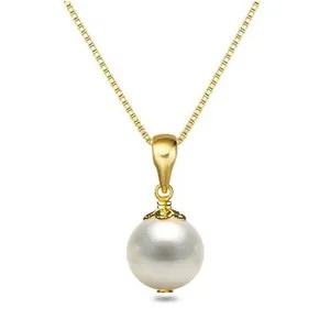 Authentic Celestial Akoya Pearl Talisman – Radiant White Pearl in Silver Moonlight