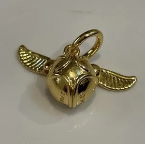 Authentic Pandora Harry Potter Golden Snitch Dangle Charm 368618c00 SS Gold-Plated NWOT