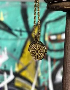 Authentic Atolea 18K Gold Plated Golden Sun Necklace 17.5"+2"