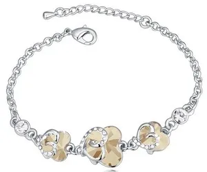 Authentic Luminous Radiance 14k Gold-Plated Crystal Chain Bracelet
