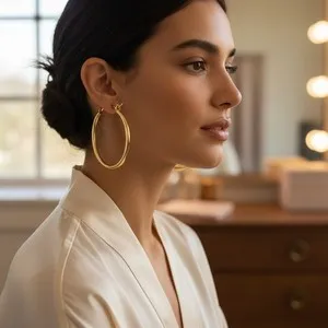 Authentic Celestial Harmony: Protective Hoop Earrings for Daily Wear