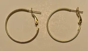 Authentic Celestial Orbs: Radiant Gold-Plated Hoop Talismans