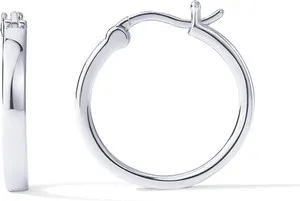 Authentic 14K Gold Plated 925 Sterling Silver Post Lightweight Hoops | 20Mm - 30Mm Earring