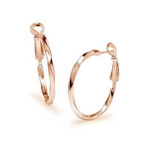 Authentic Infinite Loop of Dawn: Rose Gold Twisted Hoop Talismans