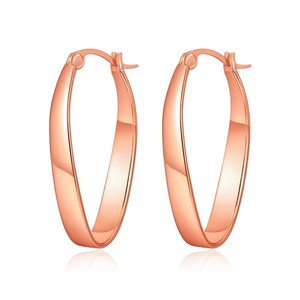 Authentic Radiant Eclipses: Rose Gold Plated Oval Hoop Talismans