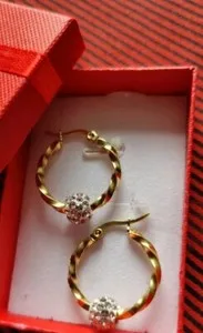 Authentic Twisted Guardians of Destiny: Golden Earrings of Celestial Harmony