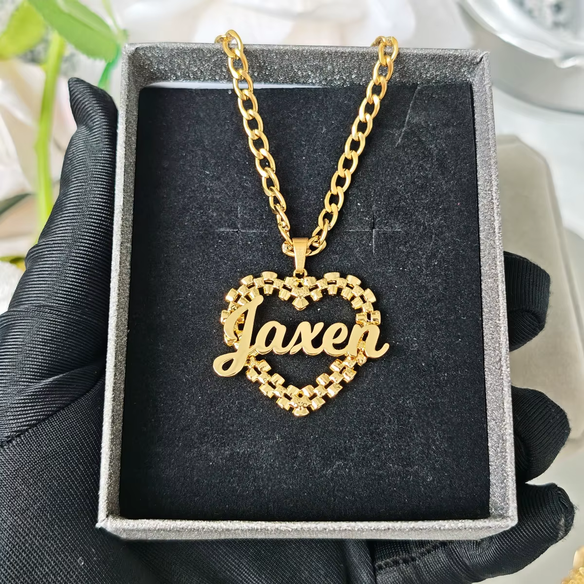 Authentic The Eternal Heart: Bespoke Gold-Plated Name Talisman