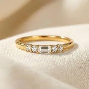 Authentic Celestial Alignment Five-Stone Moissanite Radiance Band