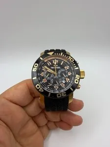 Authentic TW TW93 Grandeur Diver 45mm Rose Gold Plated Case Chronograph Men's Watch