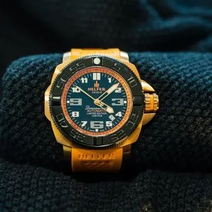 Authentic Helfer Divermaster 3 Rose Gold Plated 45MM Men's Watch
