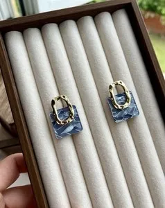 Authentic Celestial Shore Amulet Earrings - Golden Coastal Stones of Manifestation