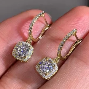 Authentic Radiant Luminary Huggie Earrings in 14K Gold Plate
