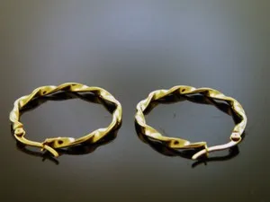 Authentic Celestial Orbs of Radiant Harmony: 14k Gold and White Gold Hoop Talismans