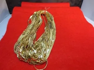 Authentic LOT OF 1-50 pcs 14KT GOLD PLATED 30" 2.5MM HERRINGBONE CHAIN NECKLACE