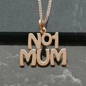 Authentic 9ct Rose Gold Plated No1 Mum Pendant Necklace Chain Charm Mothers Day Birthday