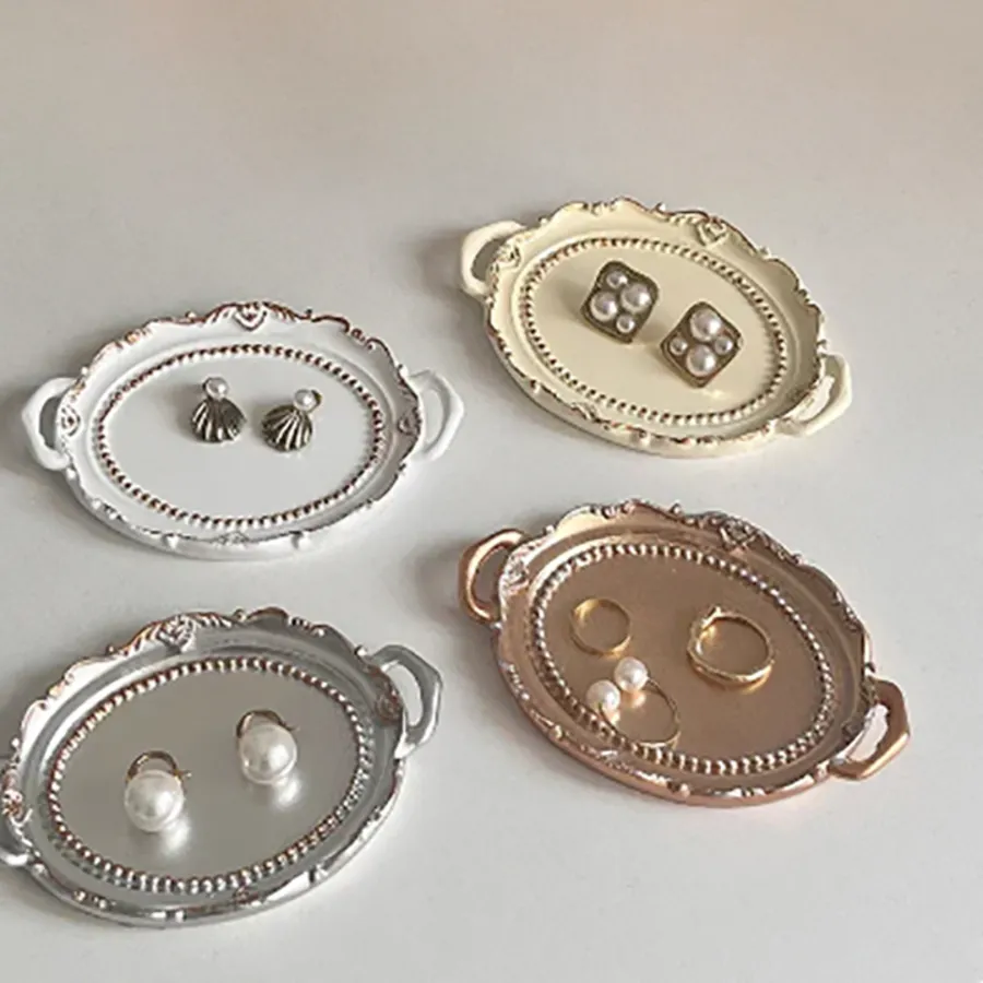 Authentic Decorative Jewelry Plate Nordic Necklace Earrings Storage Tray Photo Props Jewelry Display Tray Room Aesthetic Decor Accessories
