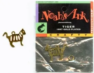 Authentic The Voyager Tiger: 18kt Gold Plated Noah's Ark Talisman