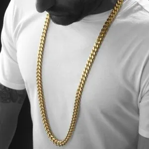 Authentic Iced Gold Plated Cubic Zirconia Large Tiger Pendant & Cuban Chain Necklace
