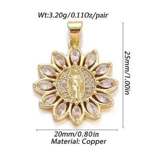 Authentic Sacred Light Pendant A Gold- Plated Christian Cross Of Devotion And Protection