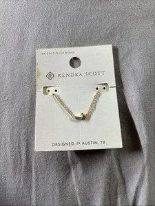 Authentic Kendra Scott Elisa Pendant Necklace 14k Gold Plated J