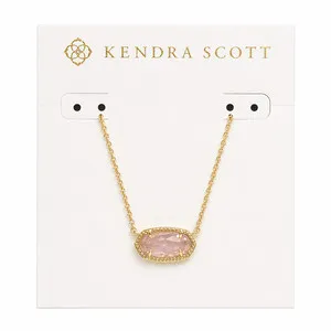 Authentic Kendra Scott Elisa Pendant Necklace Amethyst Gold Plated