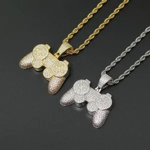 Authentic Gamer Necklace, Gamer Pendant, Gold Plated Gamer Pendant, console necklace