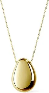 Authentic Ana Luisa Pebble Pendant Necklace for Women - 14K Gold Plated and Silver Rhodium