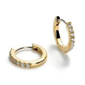 Authentic Ana Luisa Trendy Huggie Hoop Earrings for Women - 14K Gold Plated or Sterling...