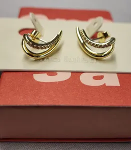 Authentic Ana Luisa 14K Gold Plated Solene Hoop Earrings 19mm