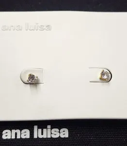 Authentic Ana Luisa 14K Gold Plated Lena Stud Earrings 3mm Sterling Silver