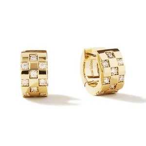 Authentic Ana Luisa Eden Huggie Hoop Earrings for Women - Minimalist 14K Gold Plated & ...