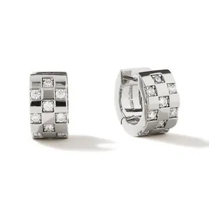 Authentic Ana Luisa Eden Huggie Hoop Earrings - 14K Gold Plated & Silver Rhodium Plated...
